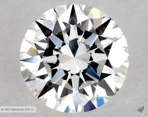 0.53 carat G-VVS2 Excellent cut Natūralus Round Deimantas (1)