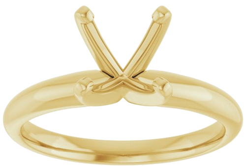 Sužadėtuvių Žiedas „Solitaire“ 14k yellow gold Round 6.6mm x 7.2mm (8)