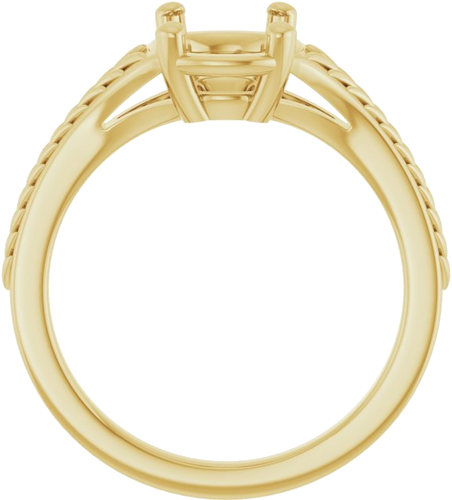 Sužadėtuvių Žiedas „Solitaire“ 14k yellow gold Elongated Cushion 8mm x 6mm (2)