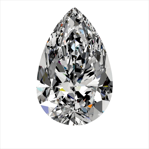 0.4 carat F-VS1 Natūralus Pear Deimantas (1)