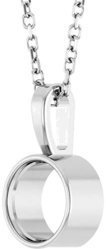 Pakabukas „Bezel-Set Solitaire“ 14k white gold Round 6mm (2)