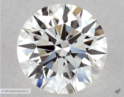 0.5 carat I-VVS2 Excellent cut Natūralus Round Deimantas (1)