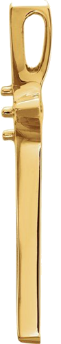 Pakabukas „Solitaire Cross“ 14k yellow gold Round 2.7mm (2)