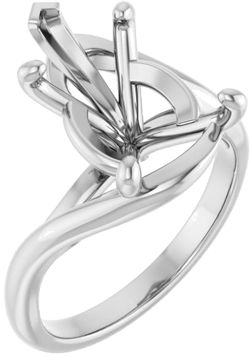 Sužadėtuvių Žiedas „Bypass“ 925 Sidabro Pear 15mm x 10mm (1)