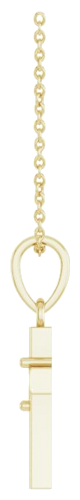 14K Yellow 3x3 mm Heart Cross 16-18  Necklace (3)
