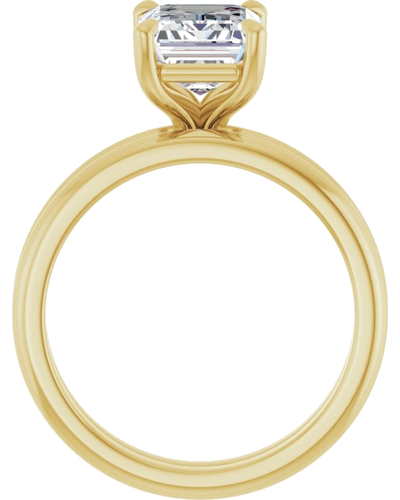 14K Yellow 9x7 mm Emerald Solitaire Engagement Ring Mounting (7)