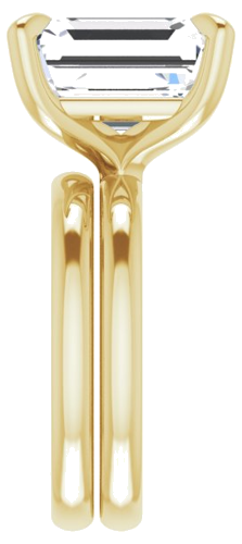 14K Yellow  12x10 mm Emerald Solitaire Engagement Ring Mounting (9)