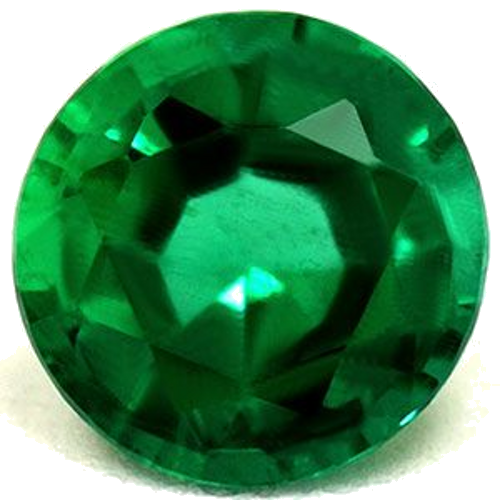0.63 carat GREEN Round Smaragdas (1)