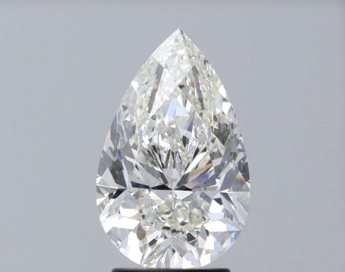 3.0 carat I-SI1 Natūralus Pear Deimantas (1)
