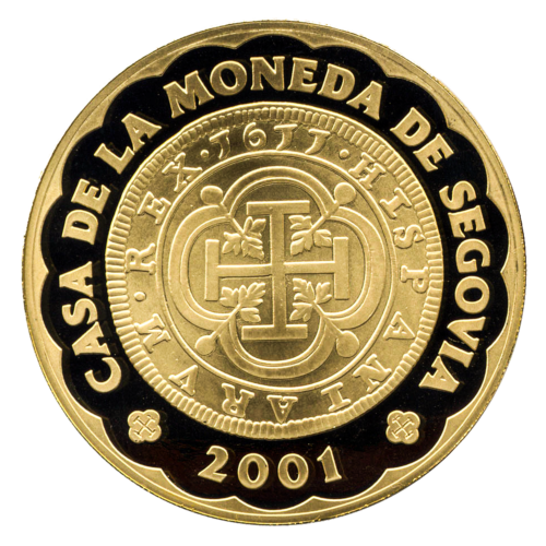 80 000 Pesų Segovia 2001 Juan Carlos I Ispanija Auksinė moneta (1)