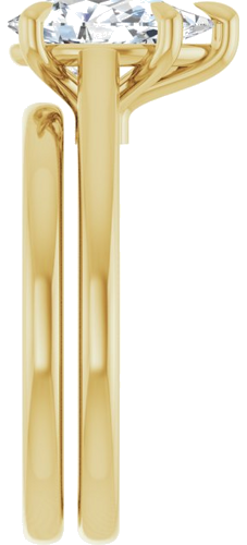 Sužadėtuvių Žiedas „Claw-Pong“ 14k yellow gold Pear 10mm x 6mm (9)