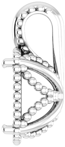 14K White  9 mm Cushion Pendant Mounting (3)