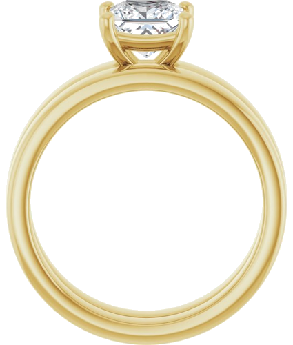 Sužadėtuvių Žiedas „Solitaire“ 10k yellow gold Square 5.5mm (7)