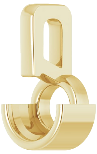 Pakabukas „Half-Bezel Solitaire“ 14k yellow gold Round 5.2mm (2)