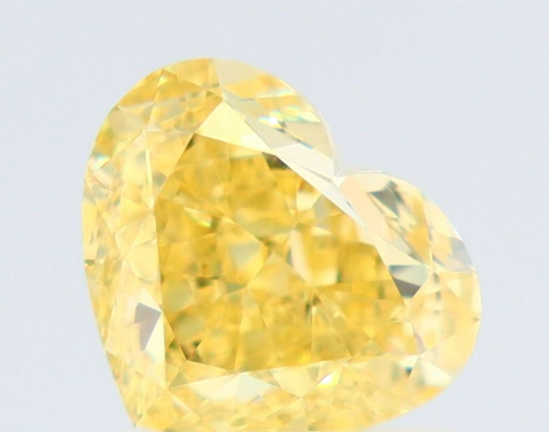 1.02 carat Fancy Intense Yellow-VS2 Natūralus Heart Deimantas (1)