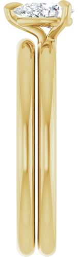 Sužadėtuvių Žiedas „Solitaire“ 585 Geltonojo Aukso Pear Shape 6mm x 4mm (9)