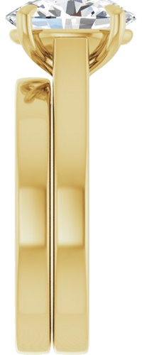 Sužadėtuvių Žiedas „Claw-Prong“ 14k yellow gold Oval 10mm x 8mm (9)