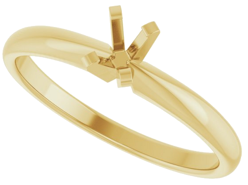 Sužadėtuvių Žiedas „Solitaire“ 14k yellow gold Oval 5.5mm x 3.5mm (5)
