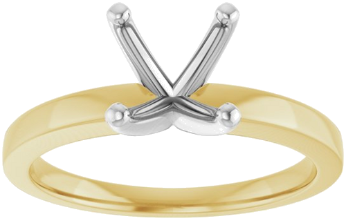 Sužadėtuvių Žiedas „Solitaire“ 14k yellow/white gold Round 7.4mm (3)