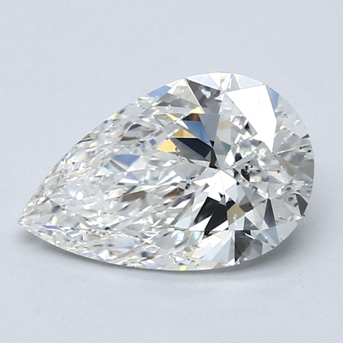 2.52 carat F-SI1 Natūralus Pear Deimantas (1)