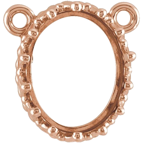 Pakabukas „Cabochon Crown“ 14k rose gold Oval 10mm x 8mm (1)