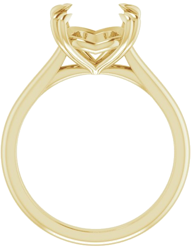 Sužadėtuvių Žiedas „Solitaire“ 585 Geltonojo Aukso Oval 12mm x 10mm (2)