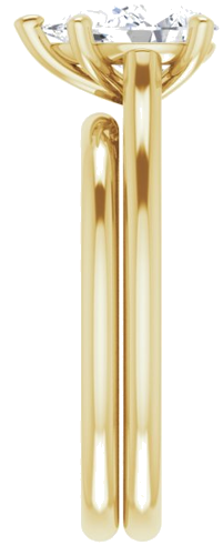 Sužadėtuvių Žiedas „Accented Infinity-Inspired“ 14k yellow gold Pear 9mm x 6mm (9)