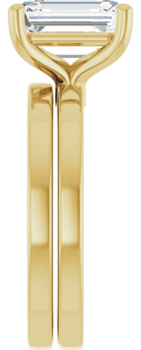Sužadėtuvių Žiedas „Solitaire“ 14k yellow gold Emerald 9mm x 7mm (9)