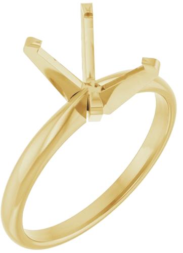 Sužadėtuvių Žiedas „Solitaire“ 14k yellow gold Oval 10mm x 8mm (1)