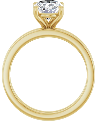 Sužadėtuvių Žiedas „Solitaire“ 14k yellow gold Oval 9mm x 7mm (7)