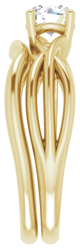 14K Yellow 5.2 mm Round Solitaire Engagement Ring Mounting (9)