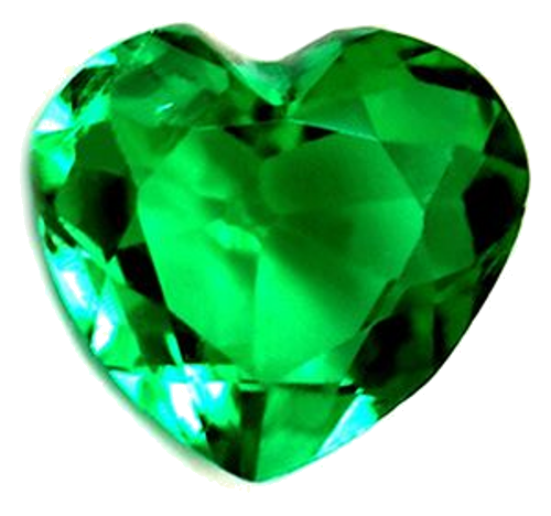 0.42 carat GREEN Heart Smaragdas (1)