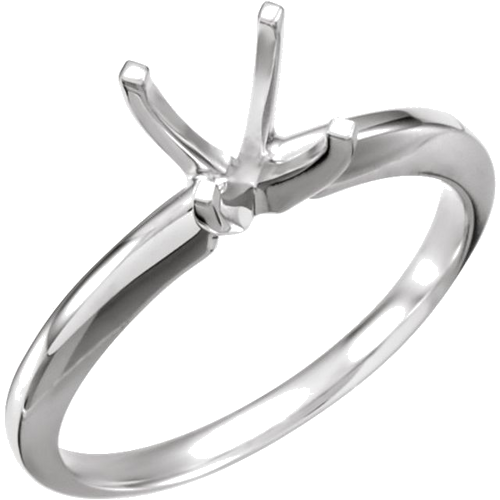 Sužadėtuvių Žiedas „Solitaire“ 14k white gold Round 10.2mm x 10.6mm (1)