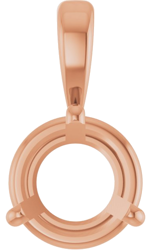 14K Rose 6.5 mm Round 3-Prong Pendant Mounting (1)