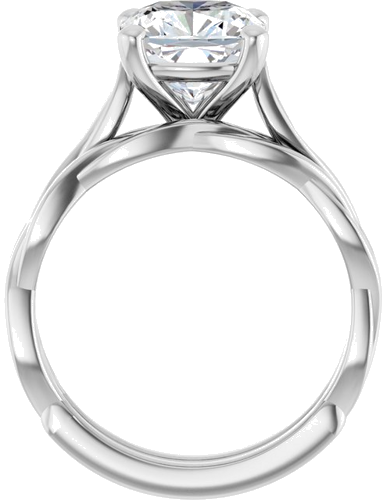 Sužadėtuvių Žiedas „Infinity-Inspired“ 950 Platinos Cushion 8mm (7)