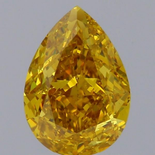 1.0 carat Fancy Deep Yellow-VS1 Natūralus Pear Deimantas (1)