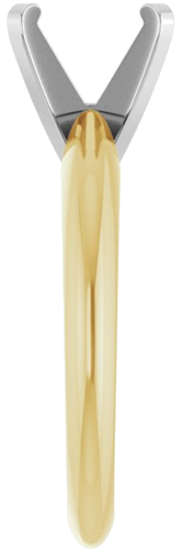 14K Yellow White 8 mm Round Solitaire Engagement Ring Mounting (4)