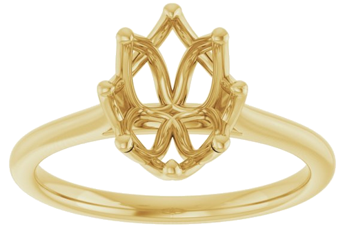 Sužadėtuvių Žiedas „Solitaire“ 14k yellow gold Oval 9mm x 7mm (3)