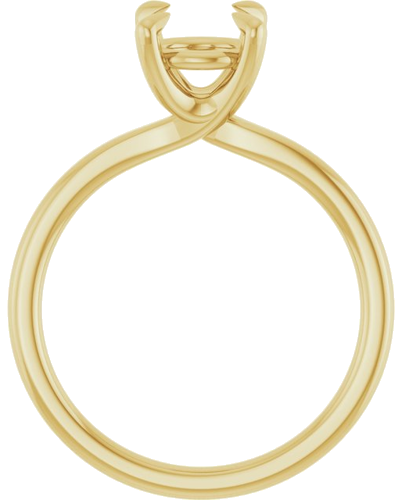 Sužadėtuvių Žiedas 14k yellow gold Round 7mm (2)