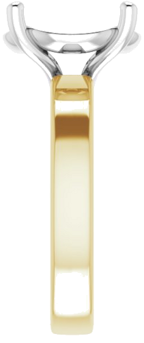 Sužadėtuvių Žiedas „Solitaire“ 14k yellow/white gold Round 12mm (4)