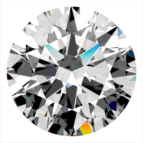0.5 carat F-VS2 Excellent cut Natūralus Round Deimantas (1)