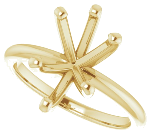 14K Yellow  12x8 mm Pear Solitaire Engagement Ring Mounting (5)