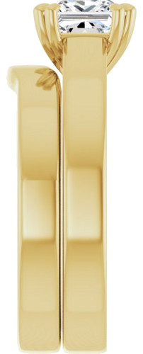 Sužadėtuvių Žiedas „Double Claw-Prong Solitaire“ 14k yellow gold Square 6mm (9)