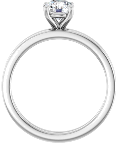 Sužadėtuvių Žiedas „Solitaire“ 14k white gold Round 5.8mm (7)