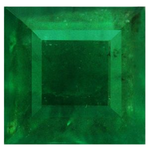 0.66 carat GREEN Square Smaragdas (1)