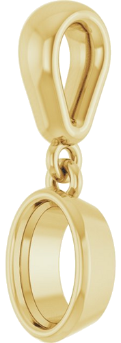 Pakabukas „Bezel-Set Charm“ 10k yellow gold Oval 6mm x 4mm (2)