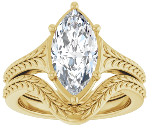 Sužadėtuvių Žiedas „Solitaire“ 14k yellow gold Marquise 13mm x 6.5mm (8)