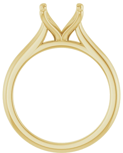 14K Yellow 10x8 mm Oval Solitaire Engagement Ring Mounting (2)