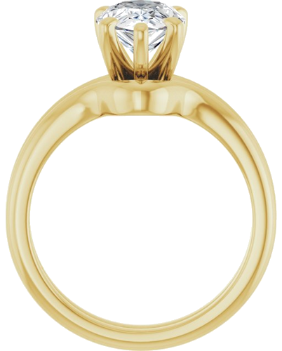 Sužadėtuvių Žiedas „Solitaire“ 18k yellow gold Pear 10mm x 7mm (7)