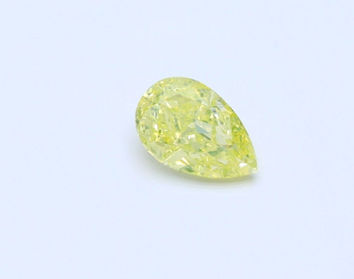 0.32 carat Fancy Greenish Yellow-SI1 Natūralus Pear Deimantas (1)